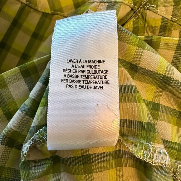 Cabela's Guidewear Mens Short Sleeve Green Plaid Shirt Nylon Size L - Picture 9 of 9